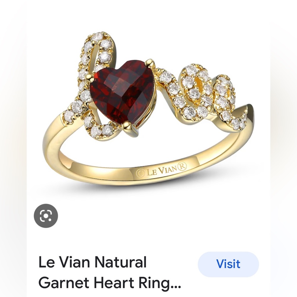 LeVian Diamond Graffiti love ring  size 7 yellow gold.